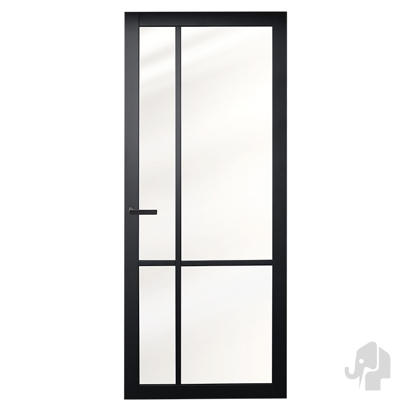 Nero Legno Asti 6 mm blank gelaagd veiligheidsglas binnendeur