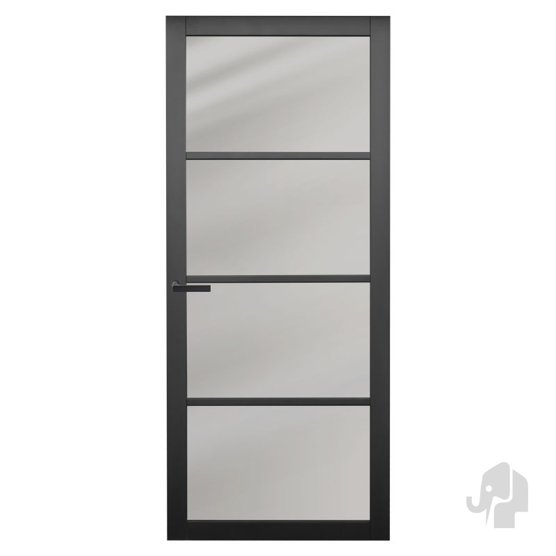 Nero Legno Chiari 6mm getint gelaagd veiligheidsglas binnendeur