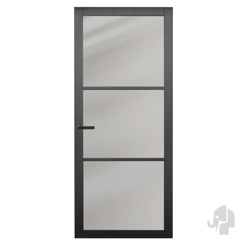 Nero Legno Genova Tinto 6mm getint gelaagd veiligheidsglas binnendeur