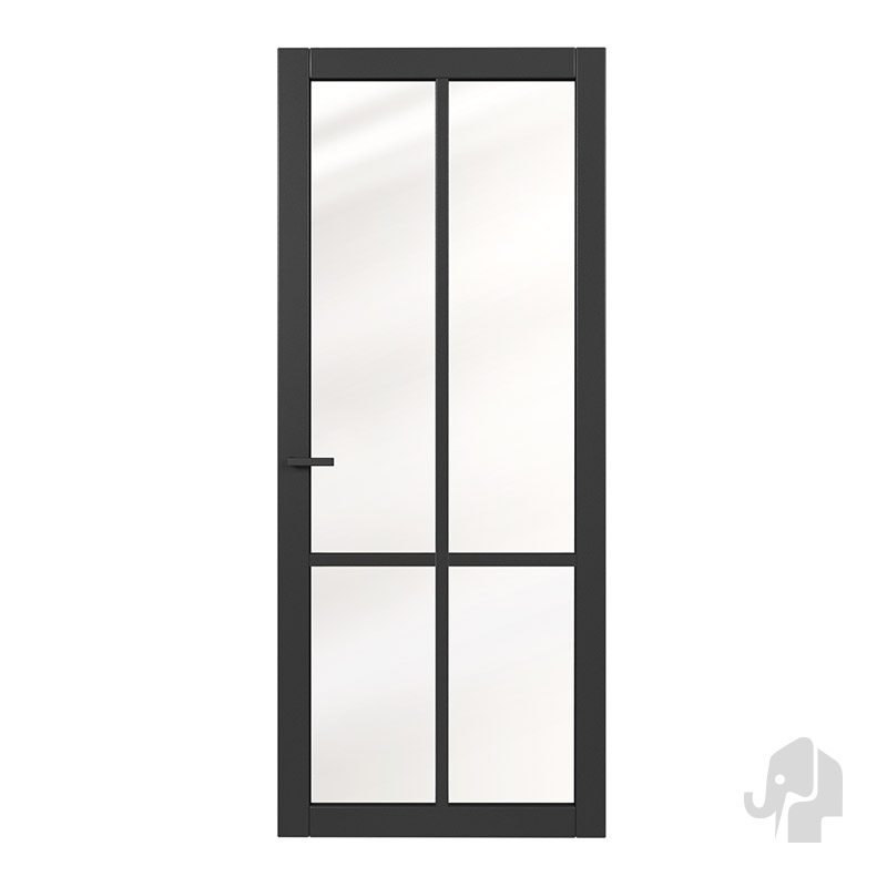 Nero Legno Brescia 6 mm blank gelaagd veiligheidsglas binnendeur