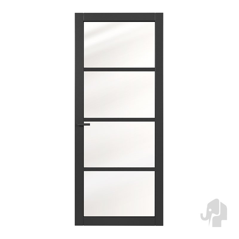 Nero Legno Chiari 6 mm blank gelaagd veiligheidsglas binnendeur