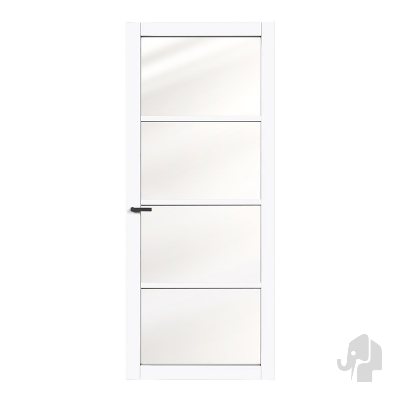 Pronto Legno Capri Bianco 6 mm blank gelaagd veiligheidsglas binnendeur